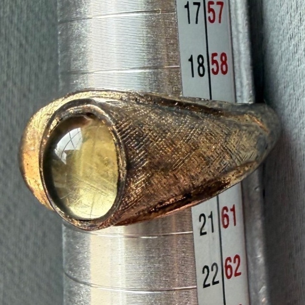 Van Dell Karatclad 18K HGE — higher quality VTG gold electroplate 8 cat's eye